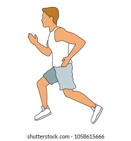 Fitness man running