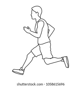 Fitness man running