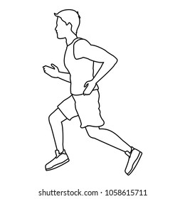 Fitness man running