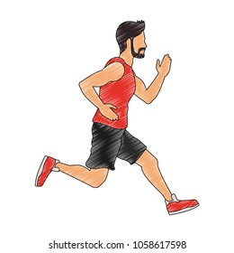 Fitness man running