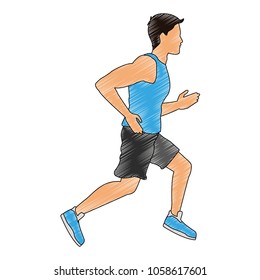 Fitness man running