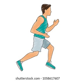 Fitness man running