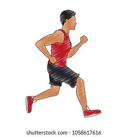 Fitness man running