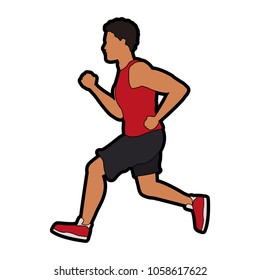 Fitness man running