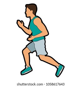 Fitness man running