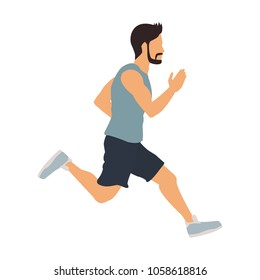 Fitness man running