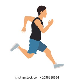Fitness man running
