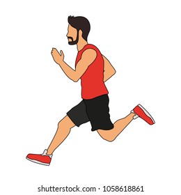 Fitness man running