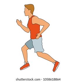Fitness man running