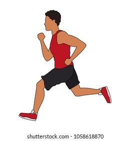 Fitness man running