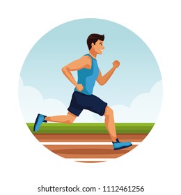 Fitness man running