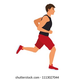 Fitness man running