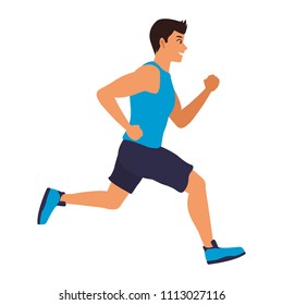 Fitness man running