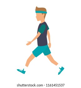 Fitness man running