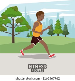 Fitness man running