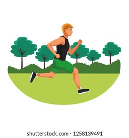Fitness man running