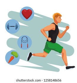 Fitness man running