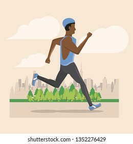 Fitness man running