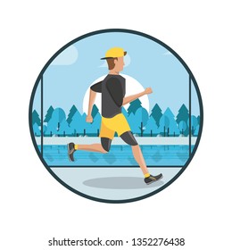 Fitness man running