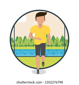 Fitness man running
