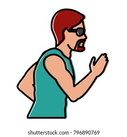 Fitness man running