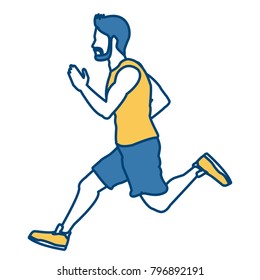 Fitness man running
