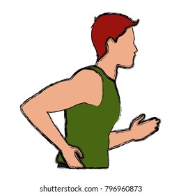 Fitness man running