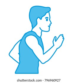 Fitness man running