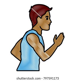 Fitness man running