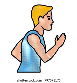 Fitness man running