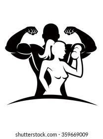 Fitness Man Women, Fitness Logo