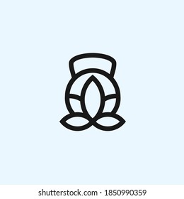 logotipo de fitness abstracto. icono de loto