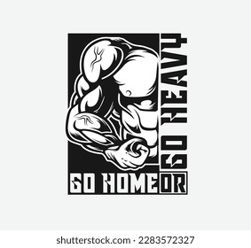 Fitness mascot logo design vector with modern illustration concept style for badge, emblem and t shirt printing. Fitness illustration .