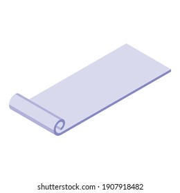 Fitness mat icon. Isometric of fitness mat vector icon for web design isolated on white background
