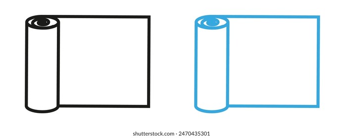 Fitness Mat Icon for Yoga Practices, Exercise Routines, and Wellness Activities