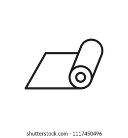 fitness mat vector icon