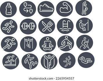 Fitness Method Icons vector design