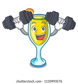 Fitness mimosa character cartoon style