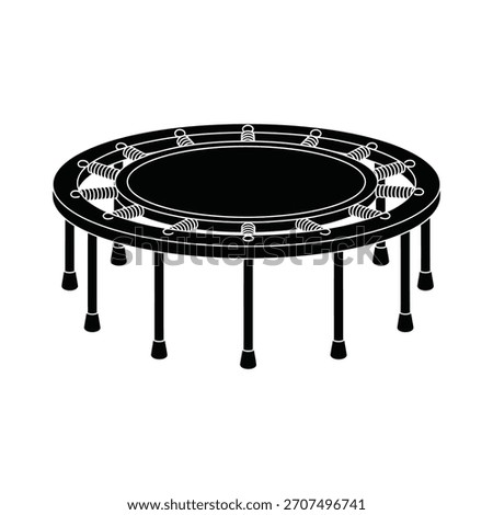 Fitness mini-trampoline vector isolated on white background, Vector, illustration