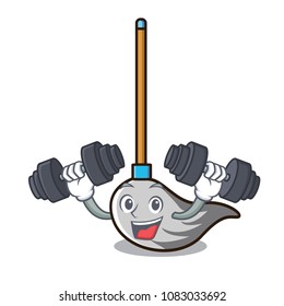 Fitness mop character cartoon style