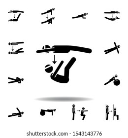 fitness, motion, toe icon. Element of fitness illustration. Signs and symbols icon can be used for web, logo, mobile app, UI, UX on white background