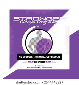 Fitness Motivation Poster Banner Design