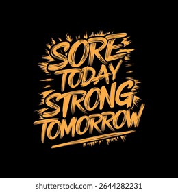 Fitness motivational graffiti typography t-shirt design print