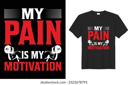 La tipografía motivacional de fitness Diseño de camisetas editable Print Perfect Vector. El ejercicio de gimnasia personalizado merchandising Workout color shirt mug, chicos y chicas, plantilla de diseño y concepto.