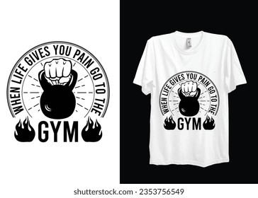 fitness is not a destination gym tshirt design