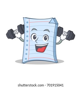 Fitness notebook character cartoon style