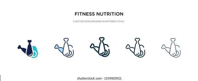 fitness nutrition icon in different style vector illustration. two colored and black fitness nutrition vector icons designed in filled, outline, line and stroke style can be used for web, mobile, ui