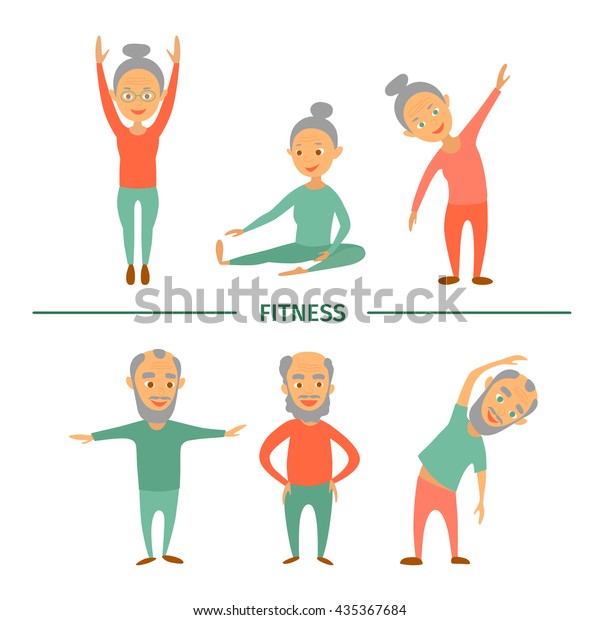 Fitness Older Personscomplex Exercise Sport Set Stock Vector (Royalty ...