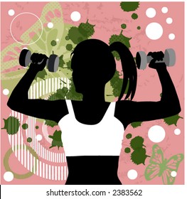 fitness over grunge background