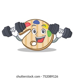 Fitness paint palette character cartoon